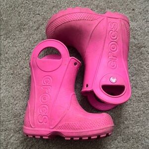 CROCS Toddler 6C Pink Rain Boots